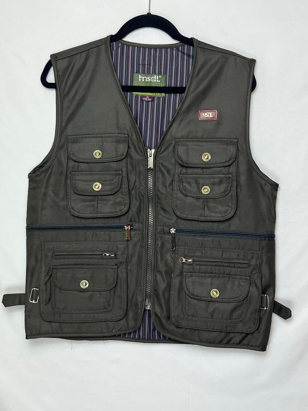 MSDL Utility Hunting Vest   Men’s XL Green Outdoor Shooting Safari Pockets Field